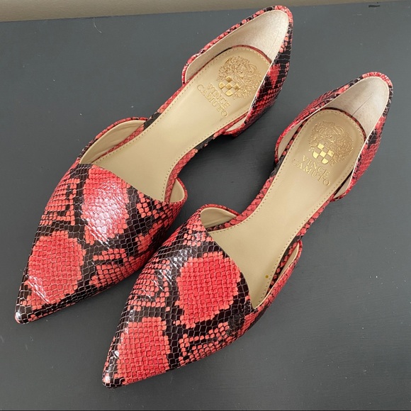 Vince Camuto Pink Snakeskin Loafers - Picture 4 of 11